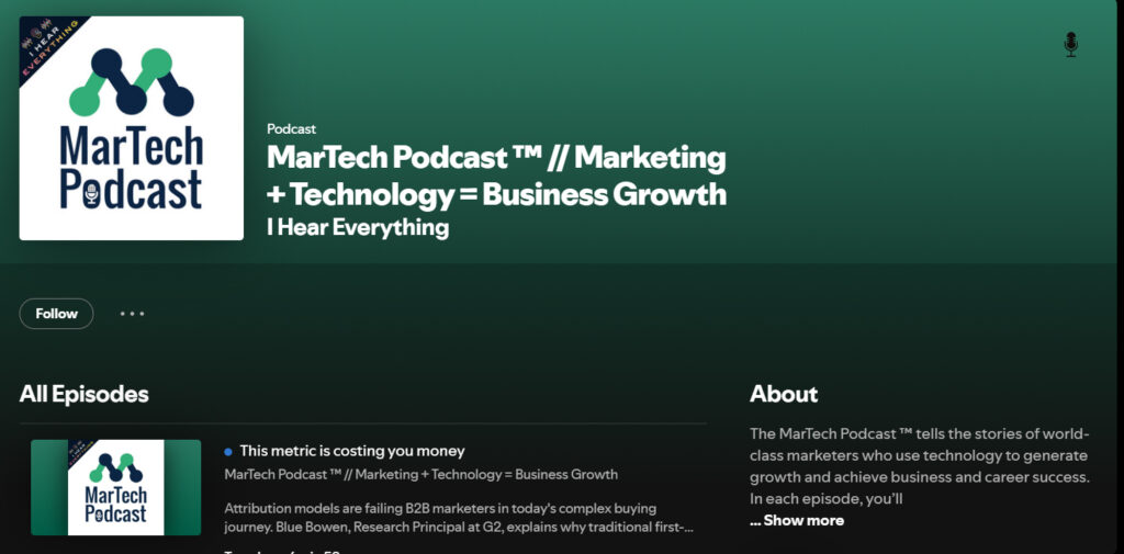The MarTech Podcast – Hosted by Benjamin Shapiro