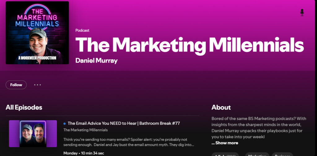 The Marketing Millennials – Hosted by Daniel Murray - Podcast