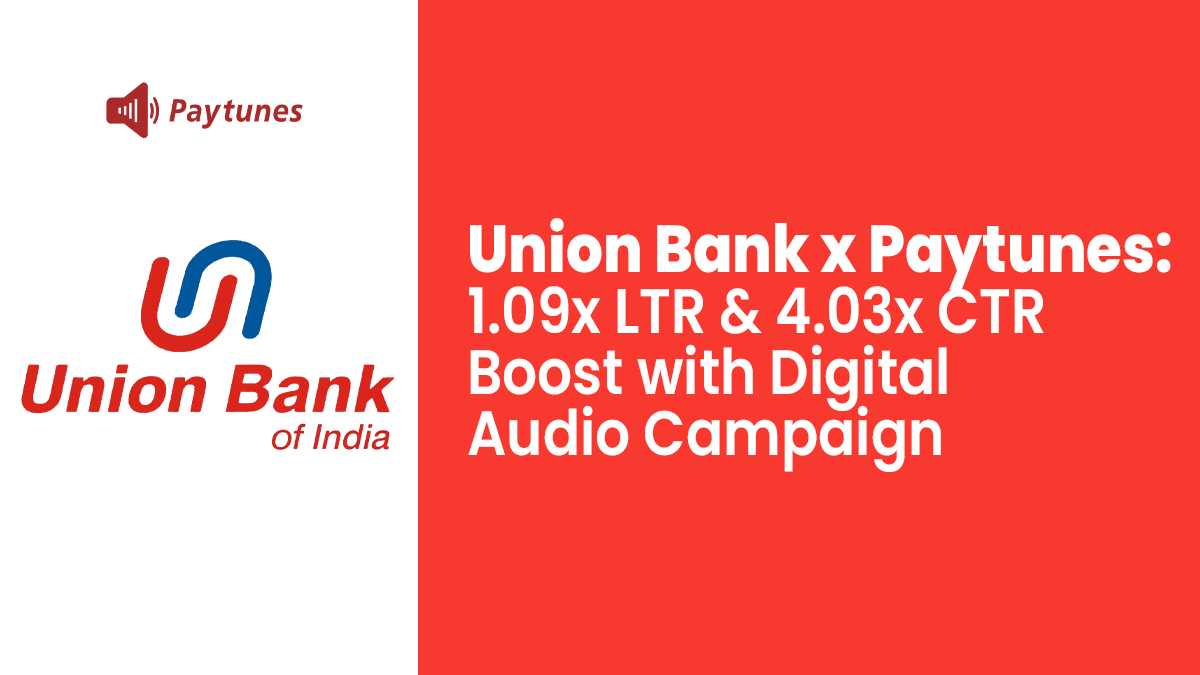 Inside the Union Bank × Paytunes Audio Campaign: Building Awareness with Measurable Impact
Campaign overview/background
In January 2025, Union Bank partnered with Paytunes to launch a nationwide 60-day digital audio campaign promoting its Home Loan and Green Home propositions. The initiative featured 30-second audio creatives distributed across YouTube Audio, JioSaavn, Wynk, Pocket FM, Spotify Premium, Apple Podcasts, and Amazon Music. Designed to maximise reach within premium listening environments, the campaign reinforced brand trust while effectively driving qualified traffic to key product touchpoints.

Objectives
Build broad national awareness while preserving efficient frequency in M/F 18–40.​
Maximise listening completion (LTR) as the core quality signal for message delivery.​
Improve CTR as a proxy for qualified interest, driving to Union Bank’s Home Loan and Green Home pages.​

Strategy & execution
Inventory mix: Dual-track distribution across YouTube audio and premium streaming/podcast inventory to blend scale with high-intent listening contexts.​
Creative alignment: Single-minded 30-sec assets mapped to Home Loan and Green Home CTAs, ensuring message continuity across environments.​
Pacing and caps: National flight with controlled frequency to stabilize reach and minimize fatigue, with daypart calibration as data emerged.​

Key results & outcomes
LTR improved to 1.09x and CTR to 4.03x versus baseline, while reach held at 1.00x, indicating significant quality and response lift at stable scale.​
For podcasts, the campaign delivered a 1.00× reach uplift and a 1.22× LTR uplift.
Consistency: LTR maintained strong daily stability throughout most of the flight, reinforcing creative-audience fit across platforms.​
Incrementality: Multi-environment placement delivered a notable uplift in CTR without sacrificing listening quality, indicating complementary effects between YouTube audio and premium streaming/podcast supply.​

Device-Type Insights
Mobile-first audience confirmed:
Over 98% of impressions came from mobile devices—primarily Android (87.74%) and iOS (10.92%).
Minimal desktop/tablet reach:
Less than 1% engagement from desktop, tablet, or smart devices—reaffirming the campaign’s mobile-first impact.
 Optimized creative fit:
Strong LTR and CTR uplifts aligned with high mobile exposure, validating the audio + banner format for mobile-centric delivery.
Audience demographics & segmentation
Core segment: M/F 18–40 pan-India, leveraging platform-level signals to maintain breadth and recency.​
Observation: Performance consistency across the core age band suggests the proposition resonated broadly, minimising the need for granular micro-segmentation in this phase.​
Daypart/timing insights
Day-of-week: Noticeable mid-week stability in LTR, coupled with CTR spikes around weekends, indicates that listener engagement remains consistent through the week while discovery and exploration behavior peak during leisure windows.
Recommendation: Apply light budget multipliers to identified high-response dayparts while preserving baseline delivery for coverage.​
Geographic/regional performance
Scope: PAN India delivery across urban and semi-urban inventory.​
Note: With stable LTR nationwide, future phases can test tiered city weighting to identify incremental CTR pockets without compromising scale.​
City-wise Segmentation
The campaign’s strongest Listen-Through Rates (LTRs) emerged from high-attention regional markets, reflecting strong resonance with localized audio and contextual relevance. Below is a city-wise breakdown of the top-performing regions:
Mumbai (1.11x) – Delivered exceptional retention among metro audiences, proving premium placements can sustain attention at scale.

New Delhi (1.08x) – Maintained stable LTRs across dense urban traffic, showing campaign efficiency in high-volume environments.

Anantapur (1.14x) – Recorded the highest LTR, indicating deep engagement in smaller yet highly attentive markets.

Sambalpur (1.13x) – Showcased strong listener focus, supported by well-aligned regional language and tone.

Secunderabad (1.13x) – Maintained excellent completion rates across an urban audience with balanced reach and quality.

Mangaluru (1.13x) – Demonstrated high message retention, driven by contextual alignment and regional familiarity.

Khordha (1.12x) – Reflected consistent engagement within semi-urban clusters, highlighting effective audience targeting.
Next-highest performers included Guntur (1.12x) and Bhubaneswar (1.12x), both sustaining strong listener attention within the eastern and southern corridors.
Key learnings & takeaways
Listening-first planning works: Prioritising LTR as the quality metric ensured the campaign protected message integrity while scaling nationally.​
Mixed audio supply is additive: The combined YouTube plus premium streaming and podcast mix delivered stable LTR alongside a complementary uplift in CTR, validating the effectiveness of a diversified audio stack.
Timing matters: Weekend and select evening dayparts showed response advantages; structured pacing against these windows can compound results.​
Challenges & how they were addressed
Late-flight volatility: A few delivery dips and slightly lower LTRs were seen toward the end of the month. Adjusting line items and easing caps on steady placements helped smooth out these fluctuations.
Inventory constraints: Where premium podcast supply tightened, shifting weight toward consistently performing audio channels preserved KPI momentum.​
Recommendations for future campaigns
Reinforce Paytunes KPIs: Maintain LTR optimisation as the primary quality bar, with CTR as the action signal; aim to sustain 1.09x LTR and 4.03x CTR or better through iterative creative testing and pacing.​
Structured dayparting: Allocate modest budget premiums to high-response periods (e.g., weekends/evenings) while retaining baseline coverage for reach continuity.​
Creative experimentation: Test shorter variants and alt-hooks to probe whether LTR stability can be maintained while further nudging CTR beyond the current multi-fold uplift.​
Geo layering: Use language-specific audio creatives and regional clustering to identify zones with higher CTR lift, while maintaining balanced coverage across all key markets.
Safeguards: Add late-flight buffers and automated alerts to preempt end-of-month delivery volatility.​
Audio Attention in the Real Attention Economy

In today’s digital landscape, the battle for user attention is fiercer than ever. The average human attention span has fallen to about 8 seconds, shorter than ever before. Brands must not only grab attention but also sustain it long enough for their message to drive real impact.

The Problem: Fleeting Attention on Most Digital Platforms

Banner and display ads on websites usually keep user focus for only 1.6–2.6 seconds before they are ignored or scrolled past.

Short-form video ads and reels hold attention for about 7–9 seconds on average before users swipe away or skip.

This fleeting engagement translates to lower brand recall and minimal action.

The Unique Edge of In-Stream Digital Audio

In the Union Bank campaign, 30-second in-stream digital audio ads (accompanied by clickable companion banners) were deployed—no other audio or video formats were part of the strategy. Here’s why it matters:

The campaign achieved Listen-Through Rates (LTR) about 1.09x higher than industry benchmarks.
 This result means a substantial share of the audience listened all the way through, far higher than what visual formats deliver in the same time frame.

Attention Economy Benchmarks (per 100 exposures):

Platform/Format
Avg. Attention (seconds)
Completion Rate (per 100)
Audio Attention Uplift
Banner/Display Ads
2–3
12–18
4–8x lower than audio
Short Video (Reels)
5–9
18–25
3–4x lower
Full Video (In-Stream)
7–10
15–25
3–5x lower
Audio (30s spot)
≥25
70–95
1.09x higher

Banner ads are rarely noticed long enough to reinforce a message, leading to weak recall.

Short-form video and reels offer a slightly longer window but are quickly dismissed with a swipe.

30-second digital audio ads command undistracted, multitasking-friendly attention, leading to 70-95 more completion events per 100 impressions than most display or short video placements.

Conclusion
The Union Bank × Paytunes audio collaboration delivered quality at scale, achieving a 1.09x improvement in Listen-Through Rate (LTR) and a 4.03x uplift in Click-Through Rate (CTR), while maintaining reach at 1.00x. This proves that a well-balanced, diversified audio strategy can drive strong engagement without compromising the listener experience.
Discover how Paytunes can help your brand craft audio campaigns that connect, convert, and perform seamlessly.
